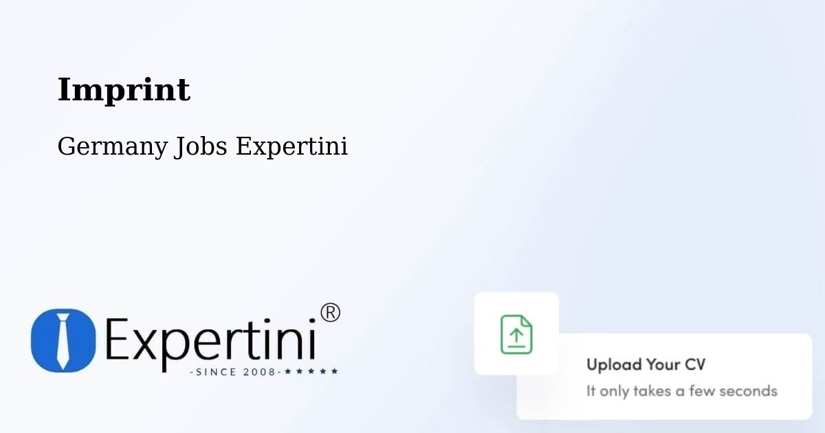 Imprint – Bindlach - Germany Jobs Expertini